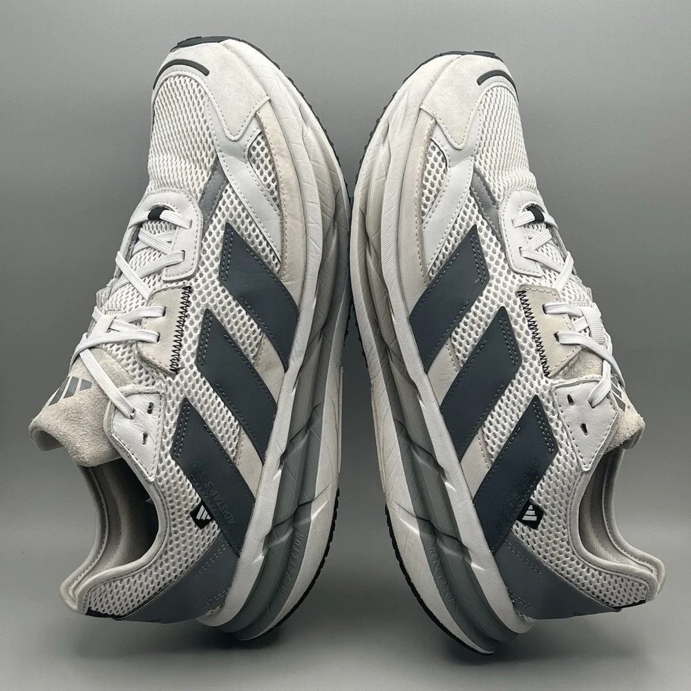2025 Adidas Adistar 3 White Gray Running Shoes - Men's Size 12 USED